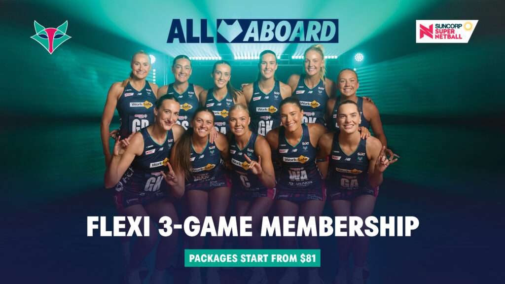 Melbourne Vixens. All Aboard. Flexi 3-Game Membership.