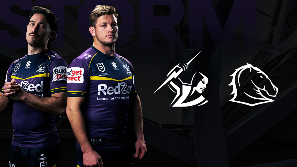 Melbourne Storm and Brisbance Broncos logos