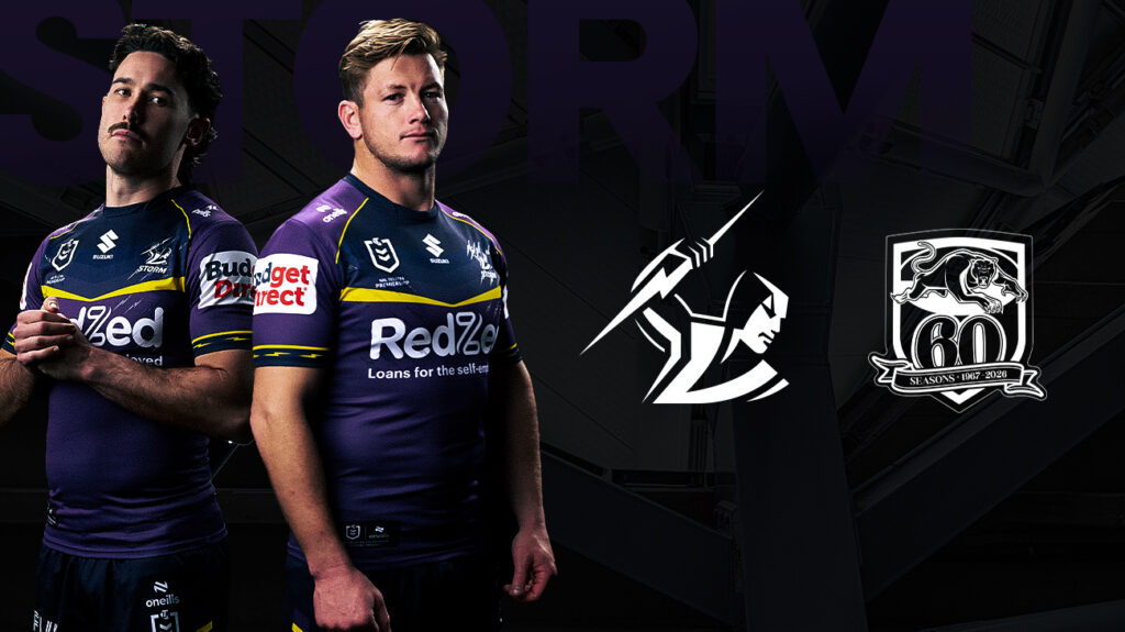 Melbourne Storm and Penrith Panthers logos