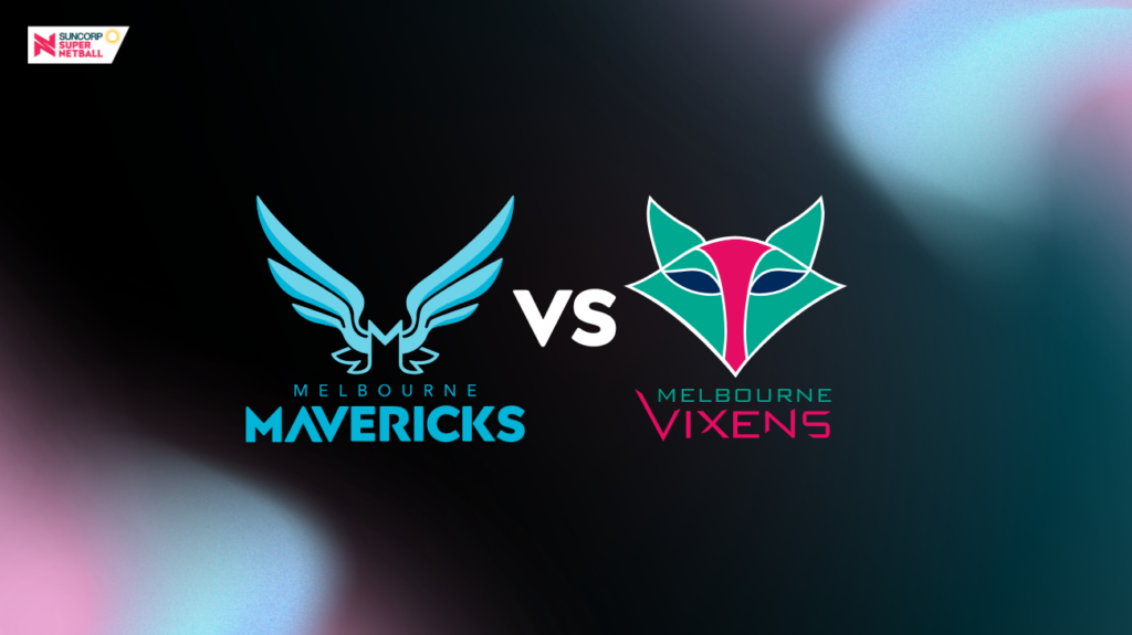 Melbourne Mavericks and Melbourne Vixens logos.