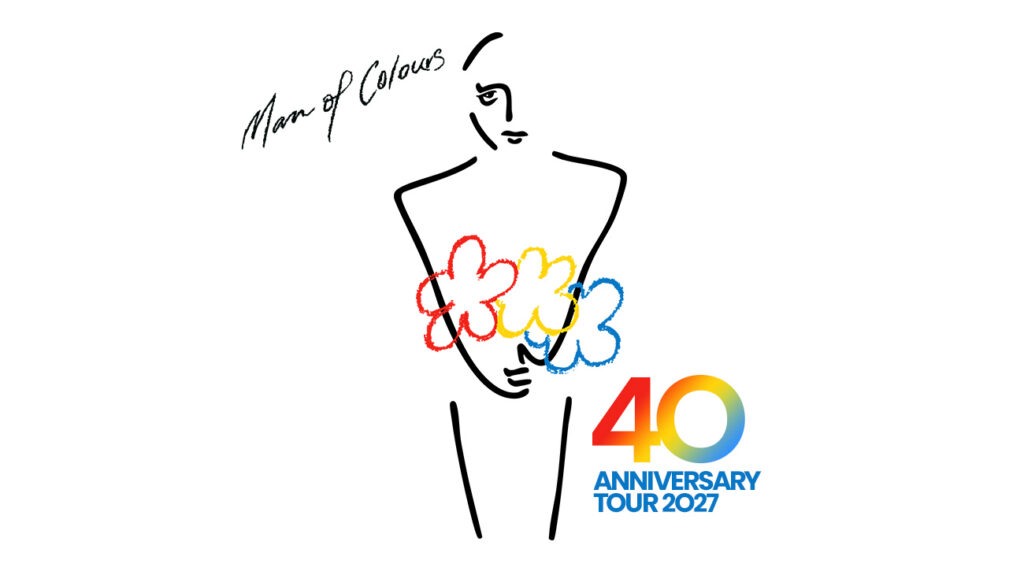 Logo for the 40th anniversary of Icehouse's Man of Colours album.
