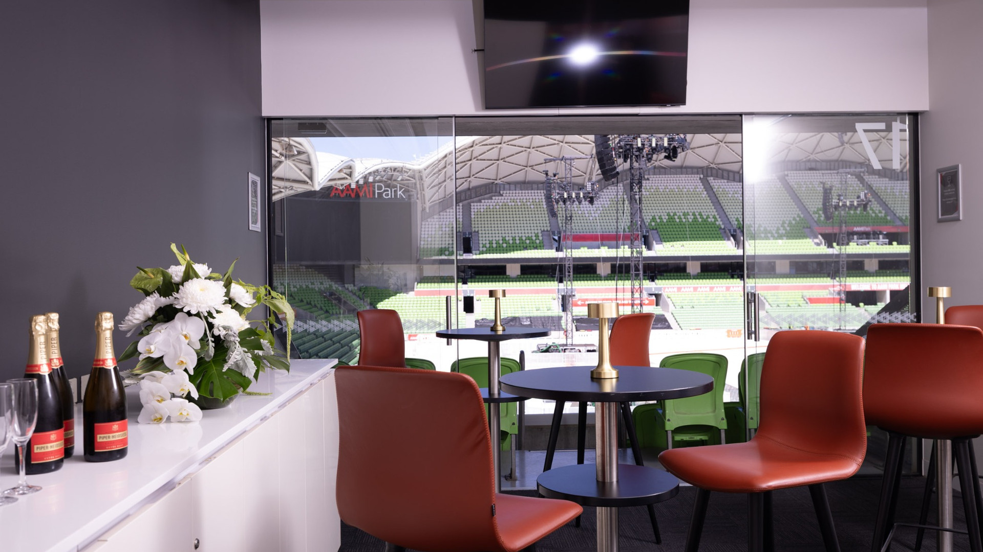 Staged shot of a corporate box.