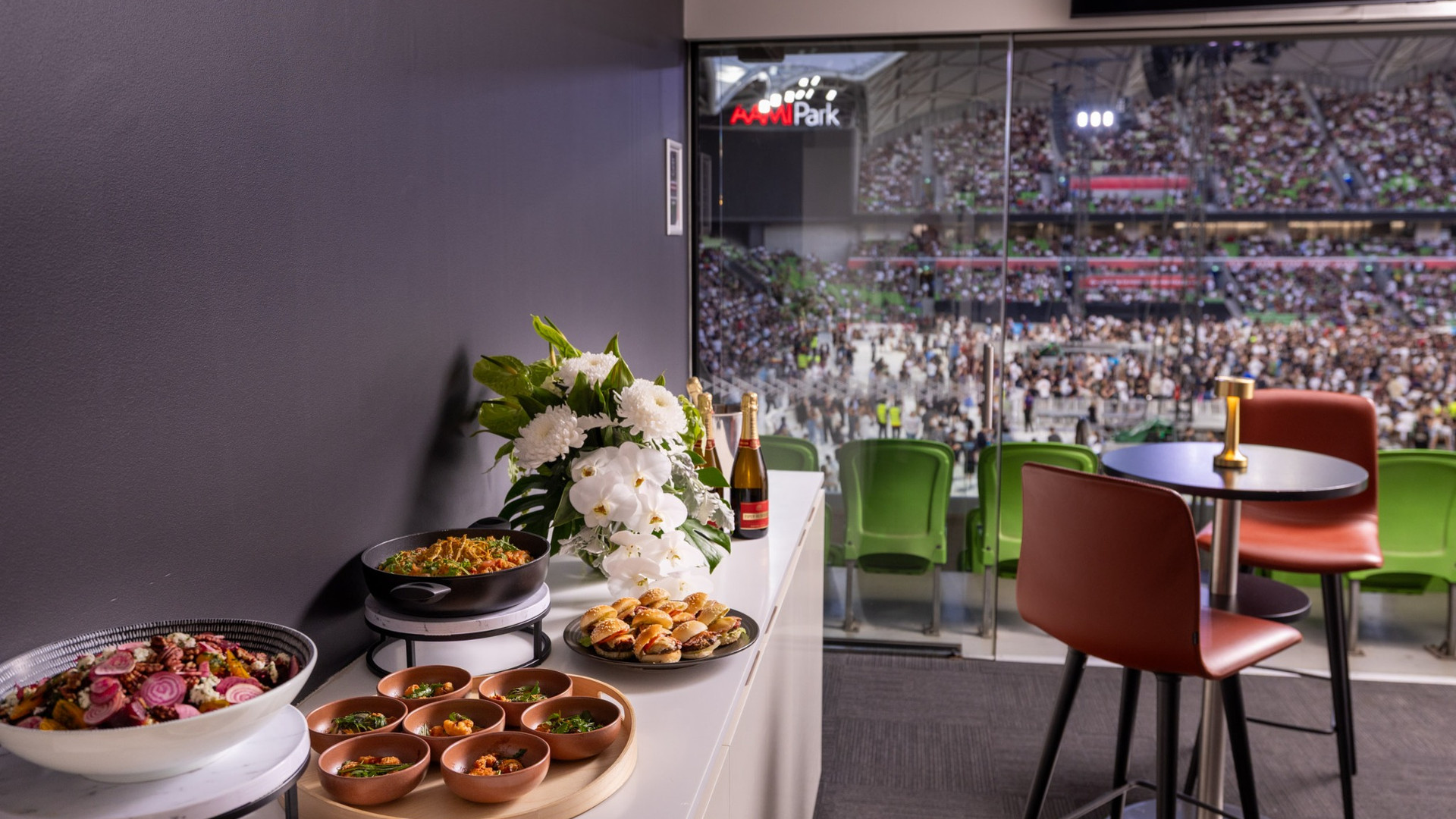 Staged shot of a corporate box.
