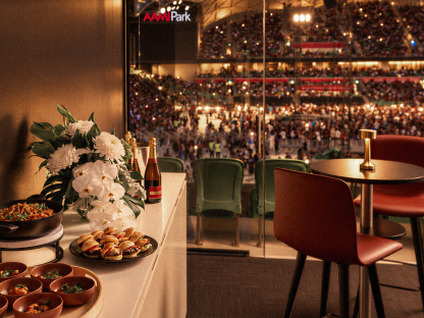 Staged shot of a corporate box.