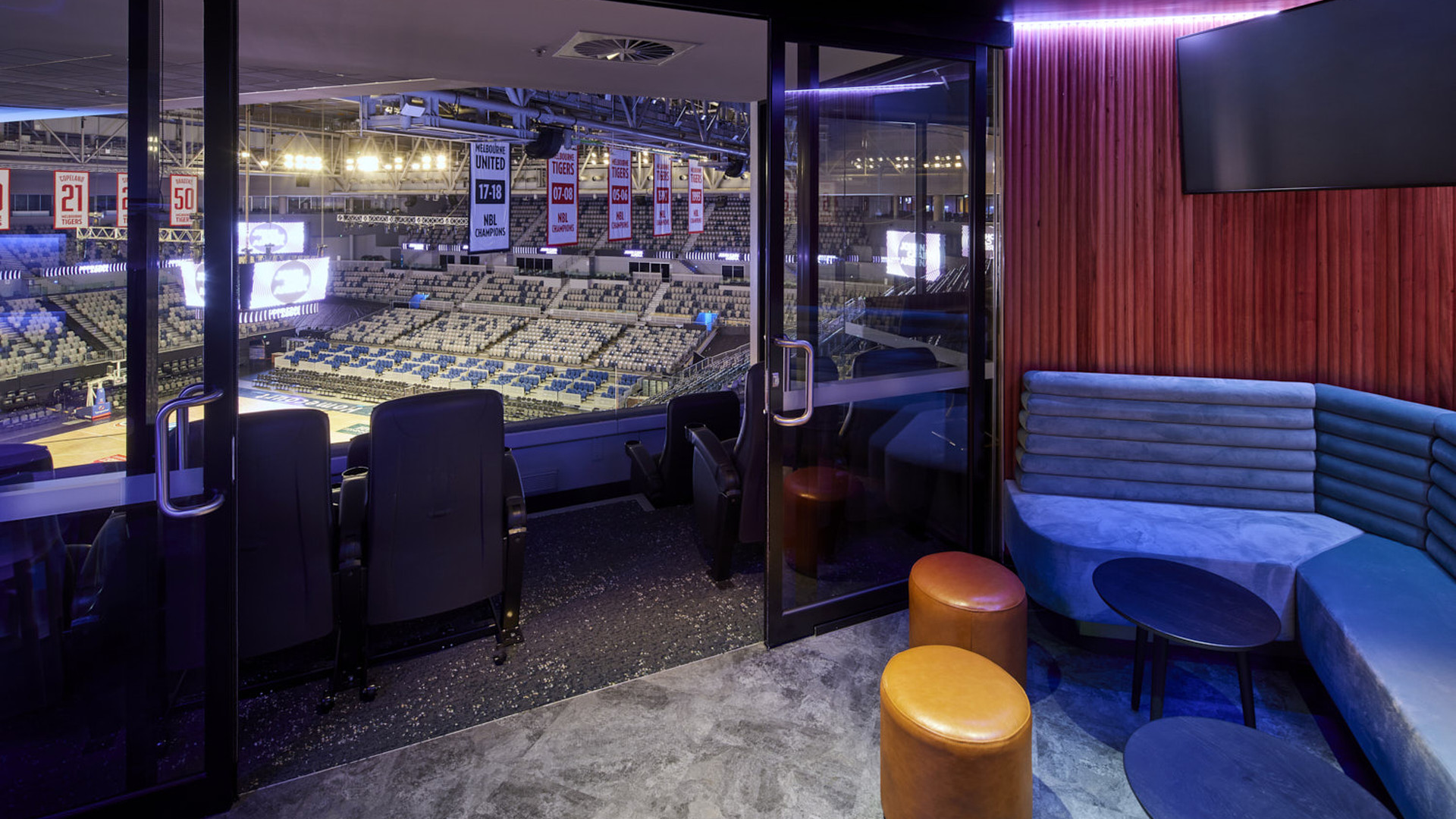 Staged shot of a corporate box.