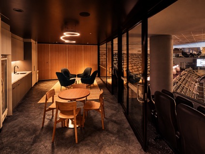 Staged shot of a corporate box.