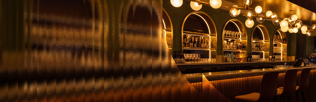 Staged shot of a corporate lounge bar.