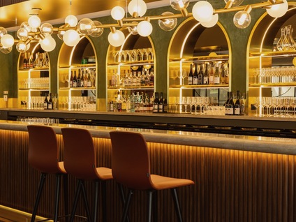 Staged shot of a corporate lounge.